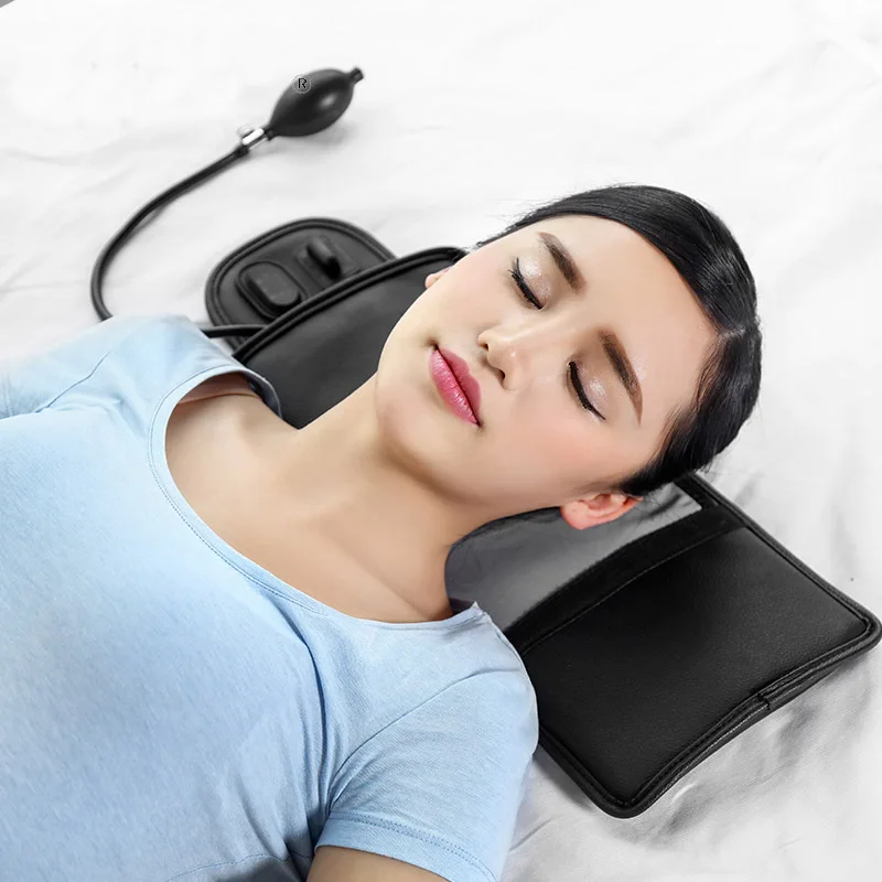 Therapy Pain Relief Graphene Electric Lumbar Massage Traction Device Infrared Health-care Vibrating Mats Neck Massager Pillow