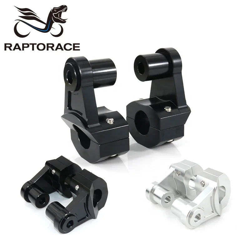 Raptorace 7/8' 22.2mm 1' 25.4mm 1 1/8' 28.6mm 1 1/4' 31.8mm 32mm Aftermarket Handlebar Riser Clamp CNC Machine 6061 Aluminum
