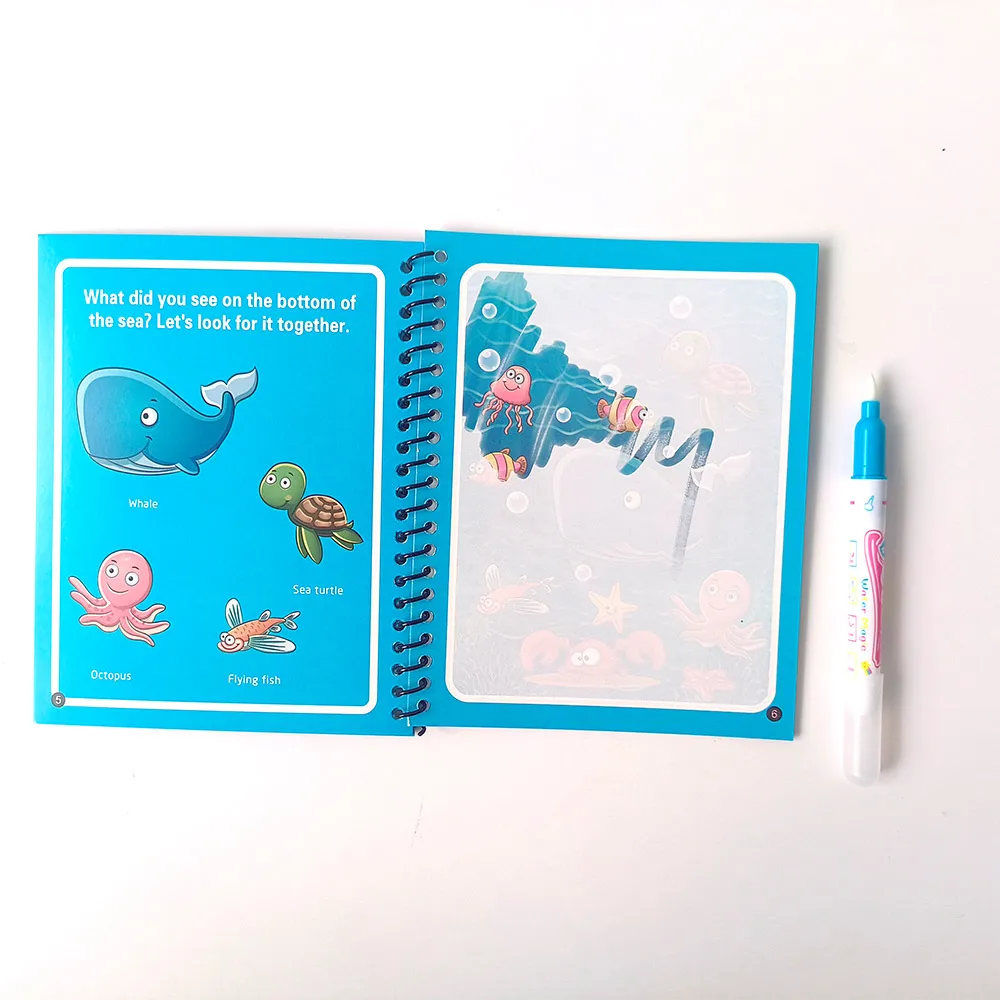 Wholesale Products Drawing Toys Girls Games Kindergarten Baby Learning Coloring Book Magic Water Book