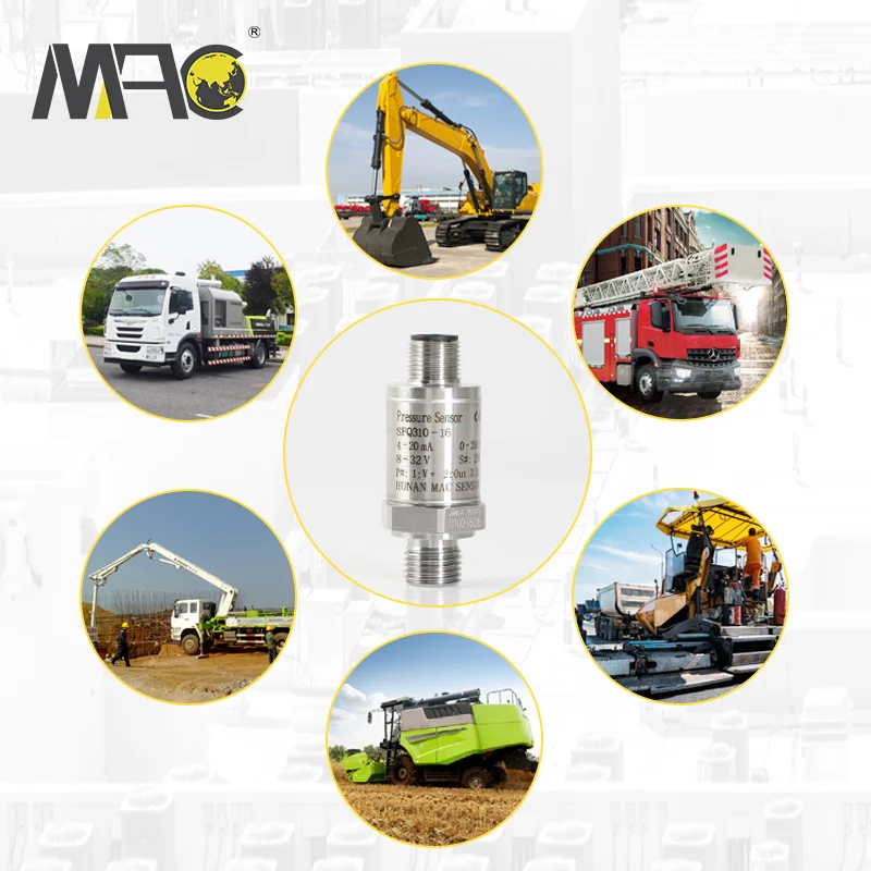 Industrial 100mpa Machine Oil Air Pressure Sensor Transducer Transmitter