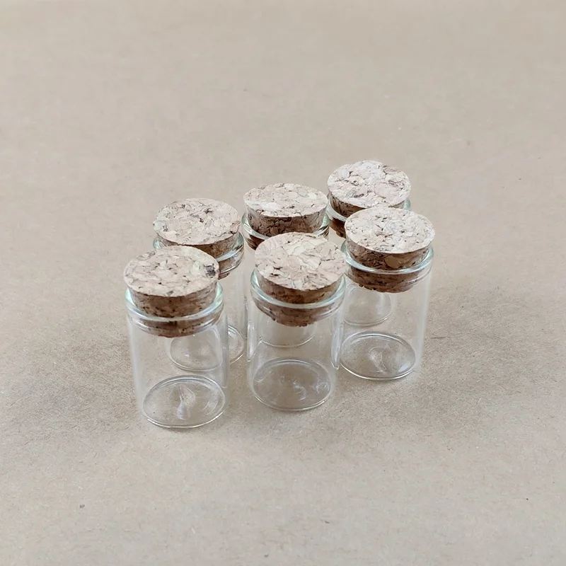 Factory Wholesale Large Quantity Straight Tiny Glass Bottle with Cork/Glass Tube with Cork/Clear Glass Bottle for Goods Packing