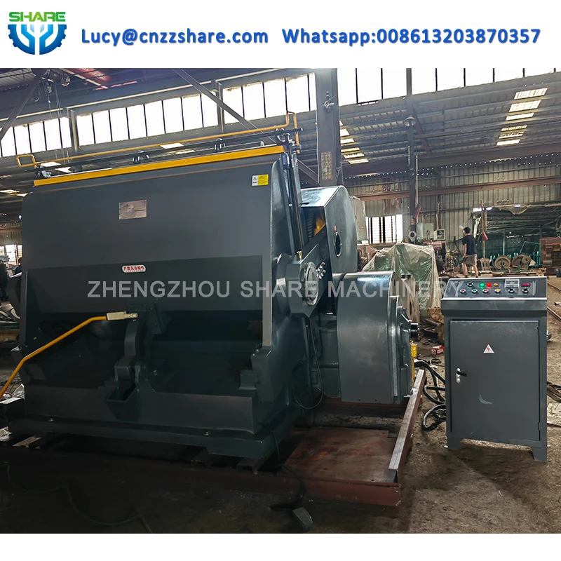cnc flatbed automatic carton die cutting press machine