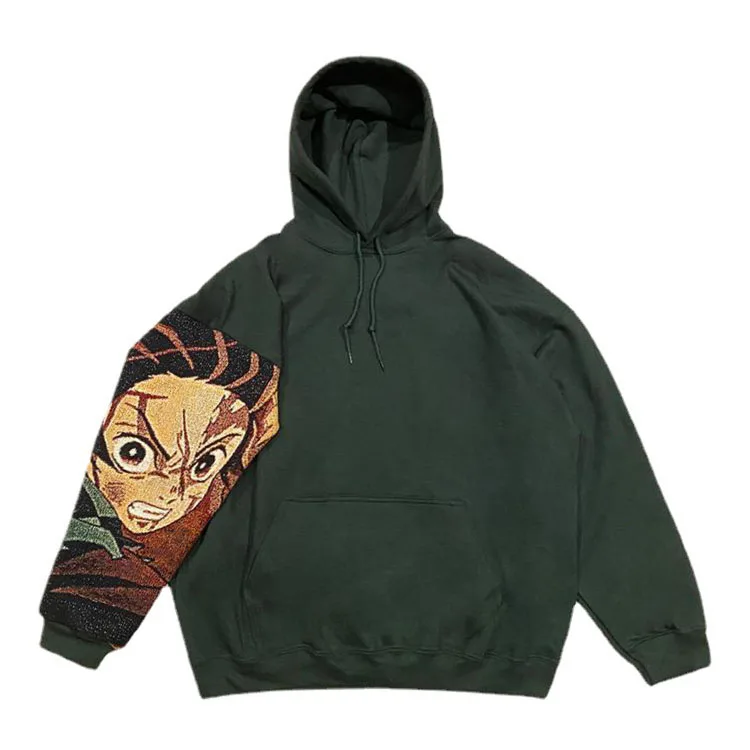 wholesale tapestry hoodie custom logo pull over hoodies men 3D digital printing anime hoodie
