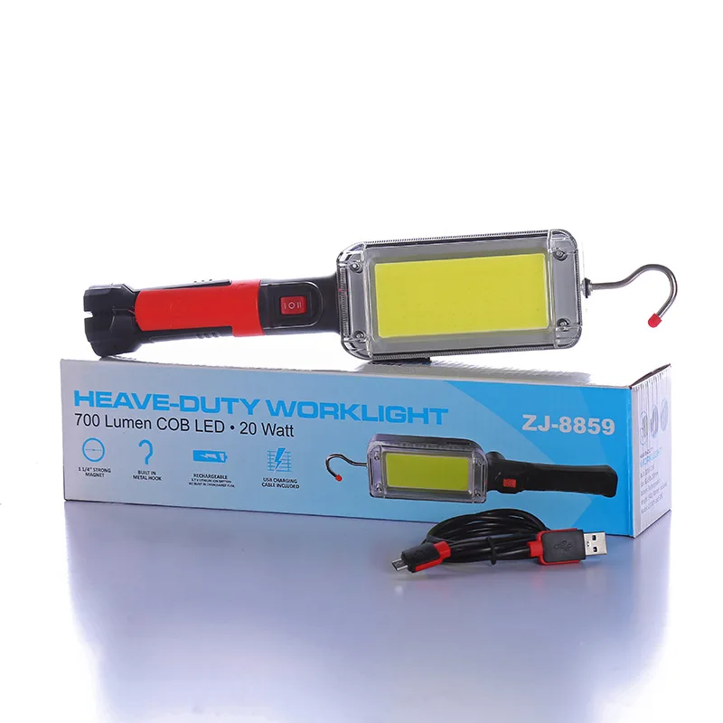 
WARSUN 8859B USB Charging COB Car Maintenance Emergency Vehicle Magnet rechargeable led torch work light 