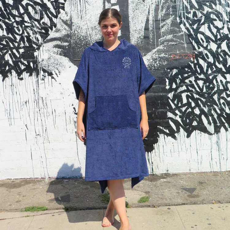 Factory Made Microfibre Ponchos Towel Traditional Mexican Poncho with Hoodie