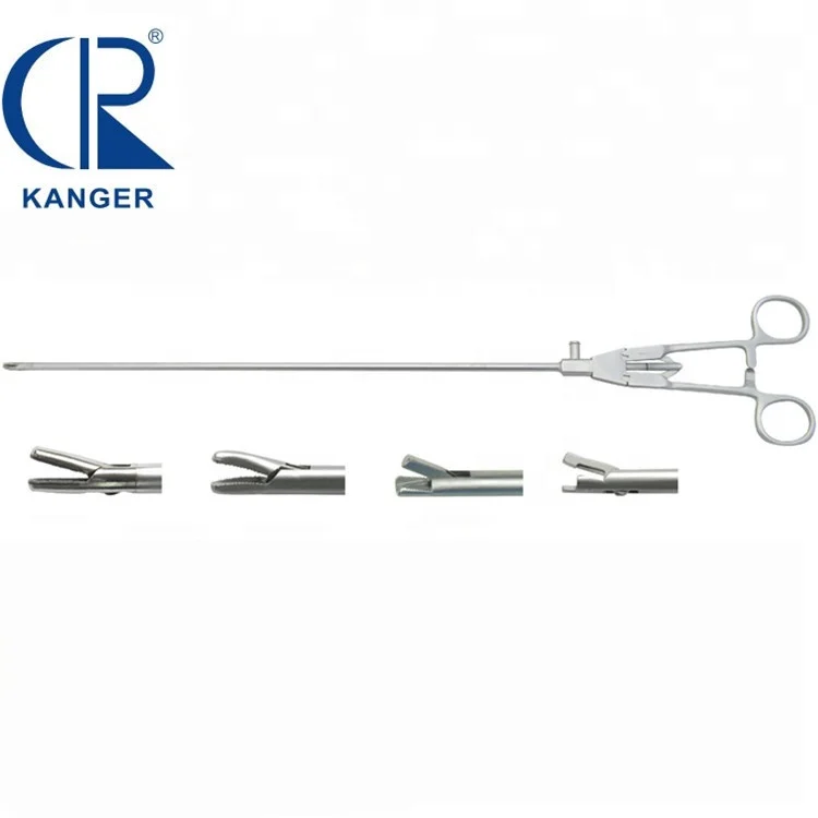 Medical surgical laparosopic instruments reusable stainless steel operation V-shaped curved Needle Holder