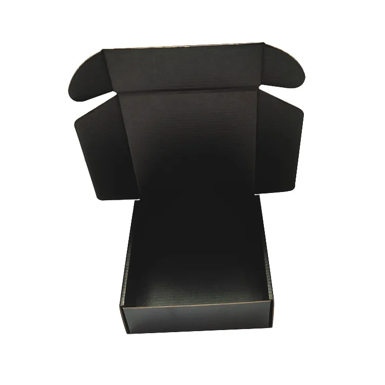 Free design print paper packing black shipping mailer boxes packaging with custom logo for small business packiging
