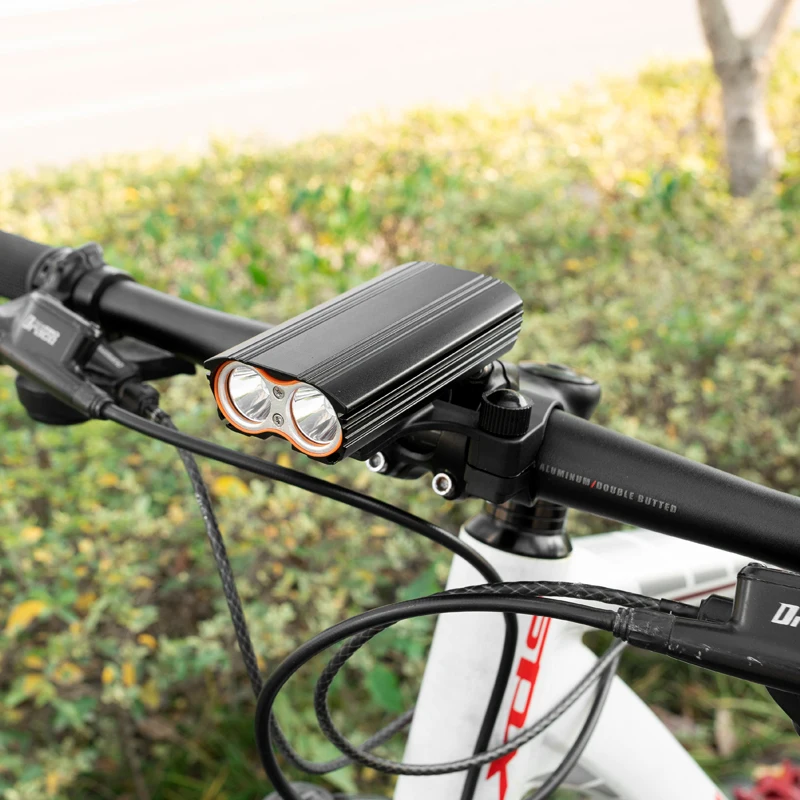 
Led Double T6 Wick Bicycle Headlight Night Riding Super Bright Flashlight Mountain Bike Headlight Bicycle Accessories Lights 