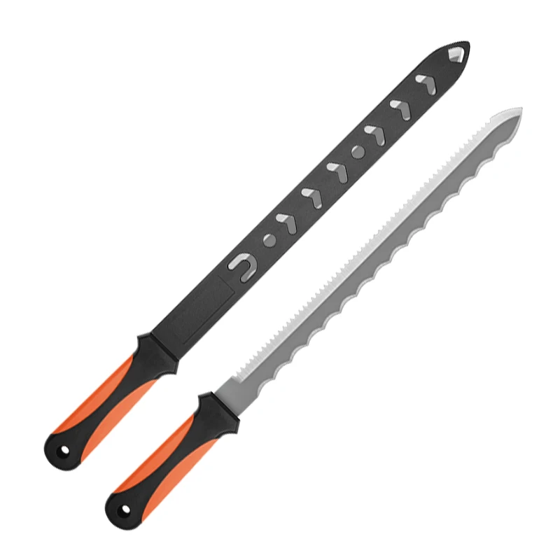 Custom Logo 350mm Composite Board Cutting Knife Rubber Plastic Handle Insulated Mineral Rock Wool Knife