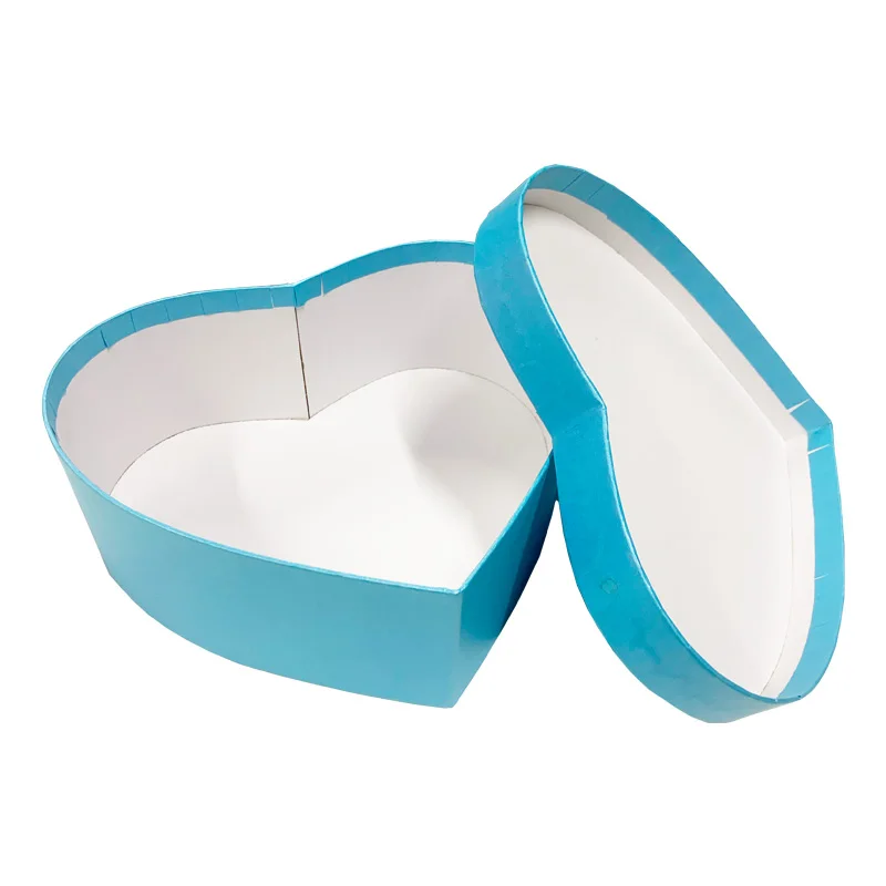Elegant Blue high quality cheap customized heart shaped gift packaging boxes for candy