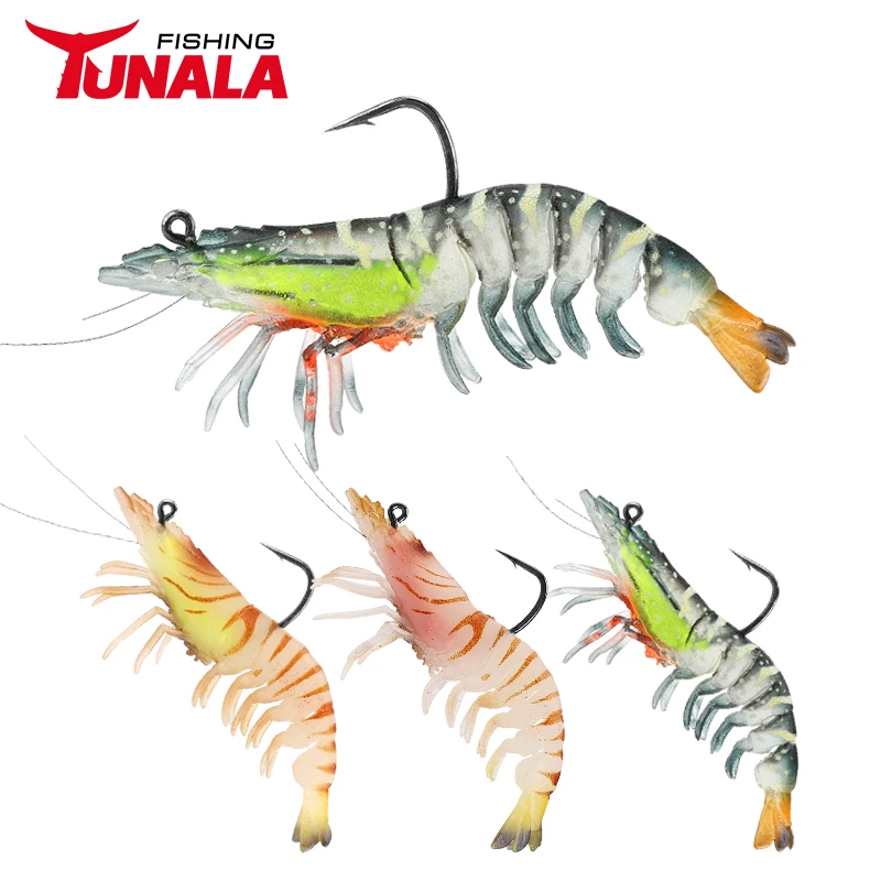 9CM Shrimp Lures,Soft Shrimp Fishing Lures for  Fishing Gear Saltwater Fishing Accessory