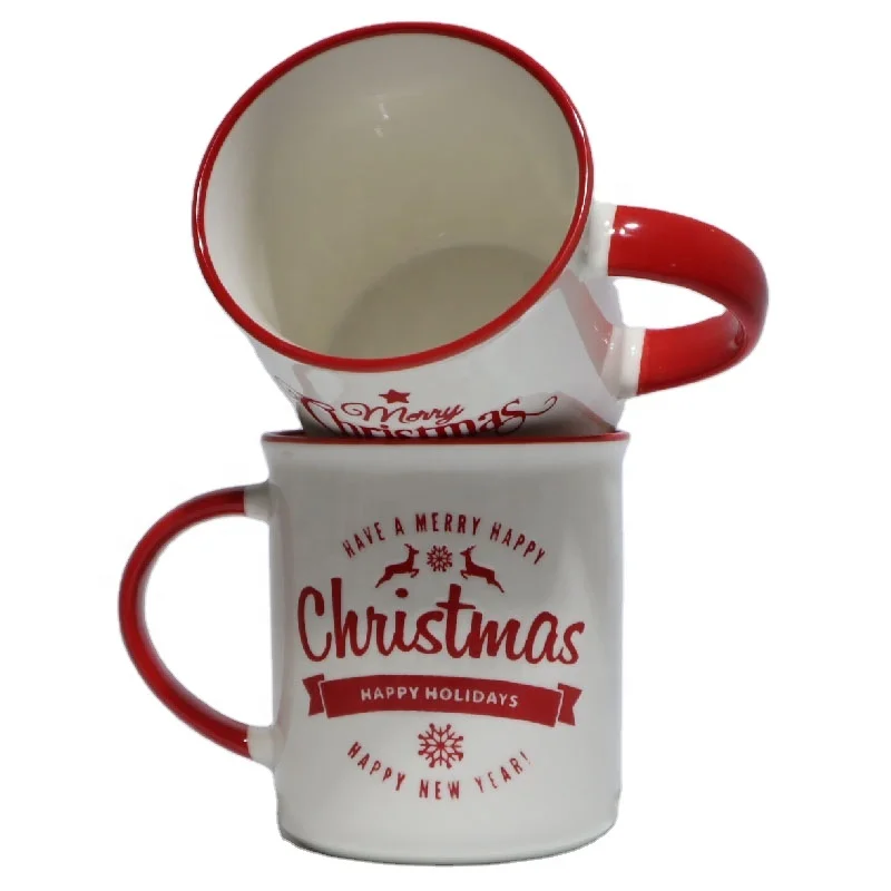 Mugs Cheap Li Ling Factory Custom 300ml Coffee Advertising Christmas Cup Promotion Personalized Ceramic Mug