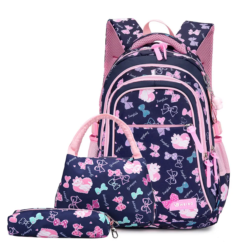 2023 New 3 in 1 School Backpack Sets Teenager School  Bags With Pencil Bag  Lunch Bag
