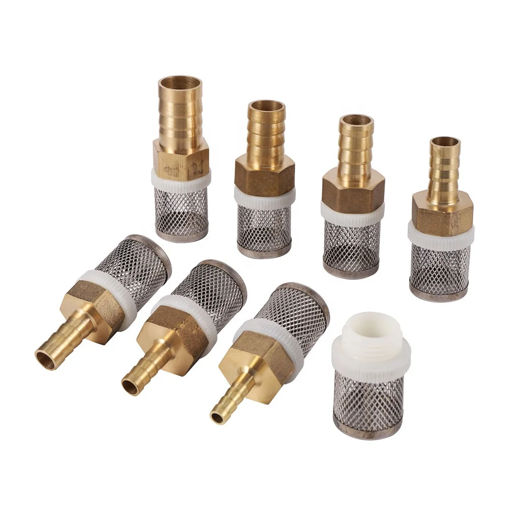 Фильтр для шланга 4-20 мм, фильтр из нержавеющей стали для автомойки и аквариума, сетчатый фильтр, инструмент для защиты водяного насоса