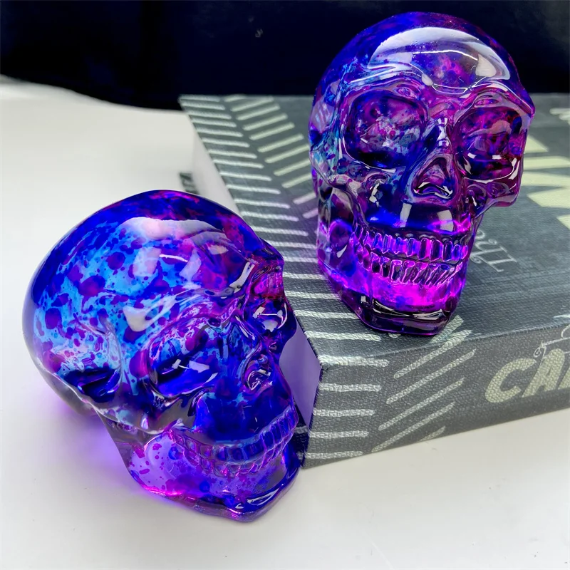 New Product Release Great Price High Quality Colored Glass Skulls For Home Decoration Ang Gift