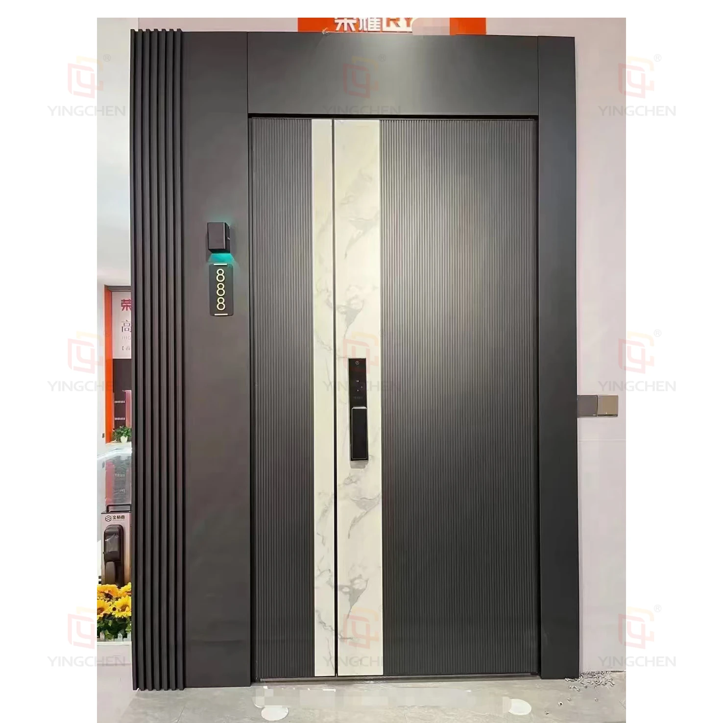 Factory Entry Modern Front Double For The House Aluminium Entrance Doors Picture