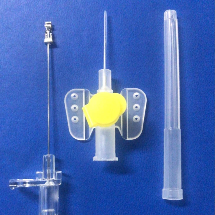 Safety I.V.Catheter with wings and inject port
