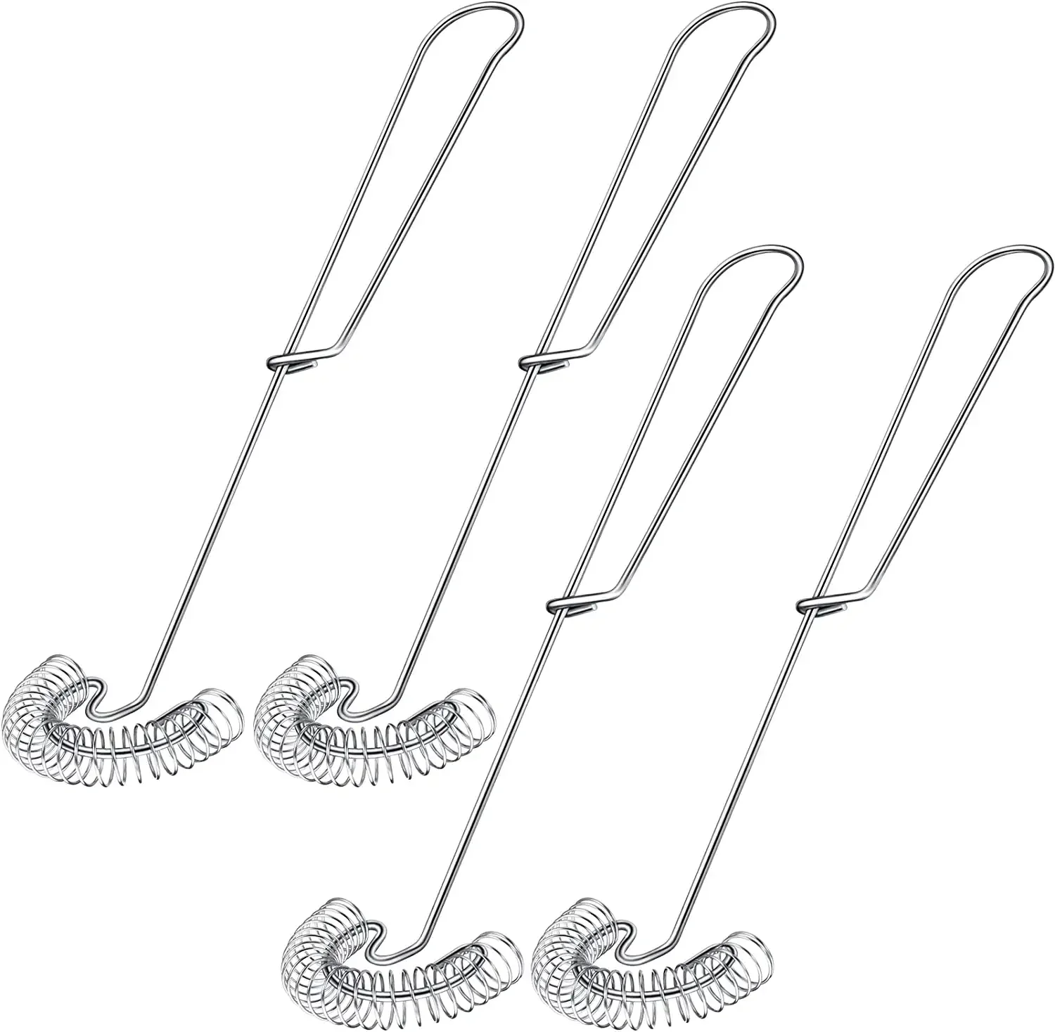 Handheld Stainless Steel Wire Egg Whisk Small Whisk Whipper Flat Spring Coil Whisk Egg Frother Milk and Egg Beater