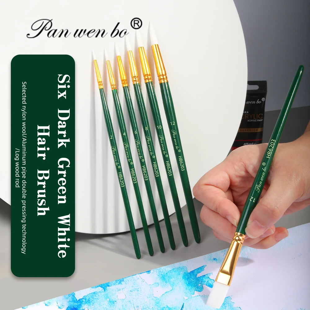 Artist supplies White Paint Brushes watercolor paintbrush 6pcs/set acrylic painting set painting brush oil brush