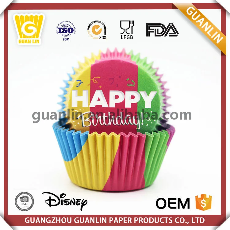 
 Китайский производитель, оптовая продажа, красочная печать, 40-60 г/см, бумага тюльпан, подкладка для капкейков  