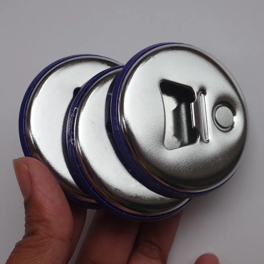Custom new products for magnetic round shaped beer bottle badge opener