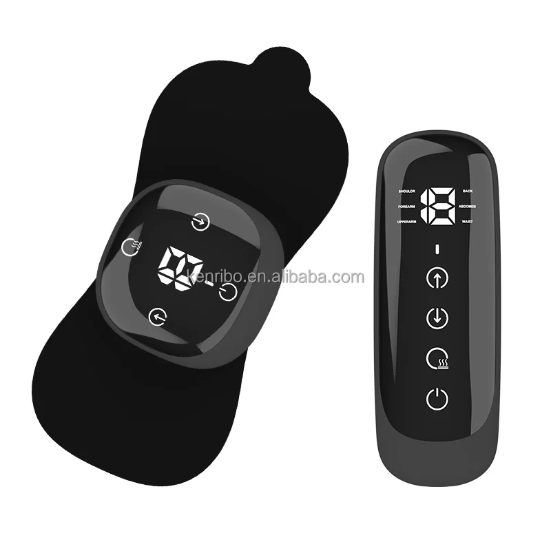 rechargeable wireless electric mini smart tens ems pulse neck cervical vertebra massager sticker heating massager patch