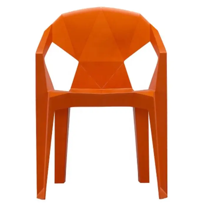 Stackable plastic chairs for restaurant stalls Designer chairs with high load-bearing capacity
