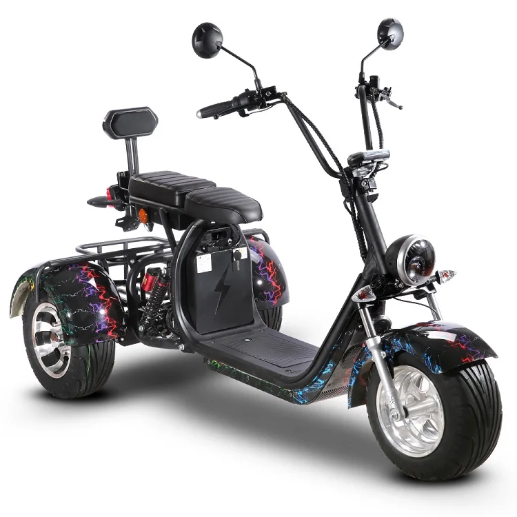 Оптовая продажа со склада ЕС 2000 W 60 V 20/40 Ah сильно дальний 3 колеса Электрический взрослый мотоцикл
