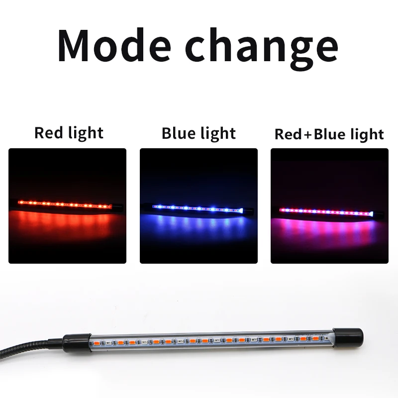 DC5V USB 2 Lamps Full Spectrum led grow light strips 6W Desktop Clip Grow Light for Indoor Plants
