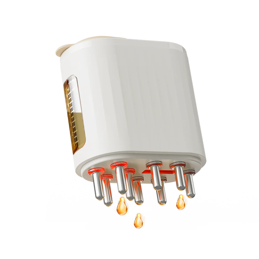 mini portable rechargeable scalp oil treatment brush comb head massager