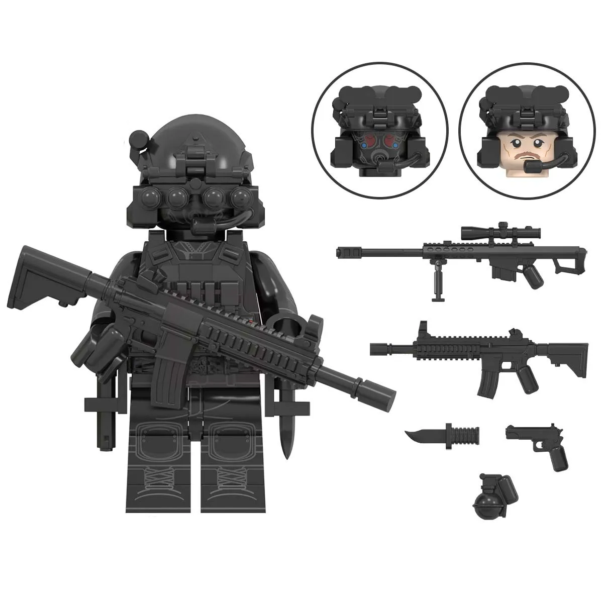 Hot Sale Delta Forces Marine Soldier Mini Figures Series Troops Cartoon Building Blocks Weapon Accessories Assembled Plastic Toy