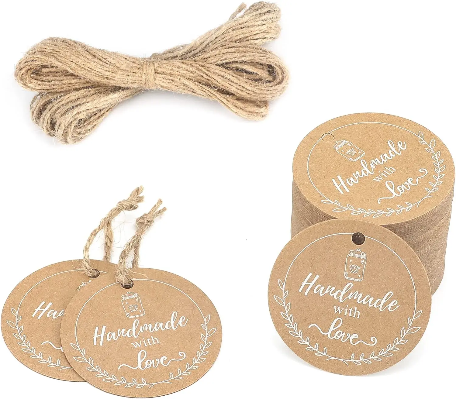 custom luxury print eco-friendly  kraft paper thank you labels and clothing brand hang tags