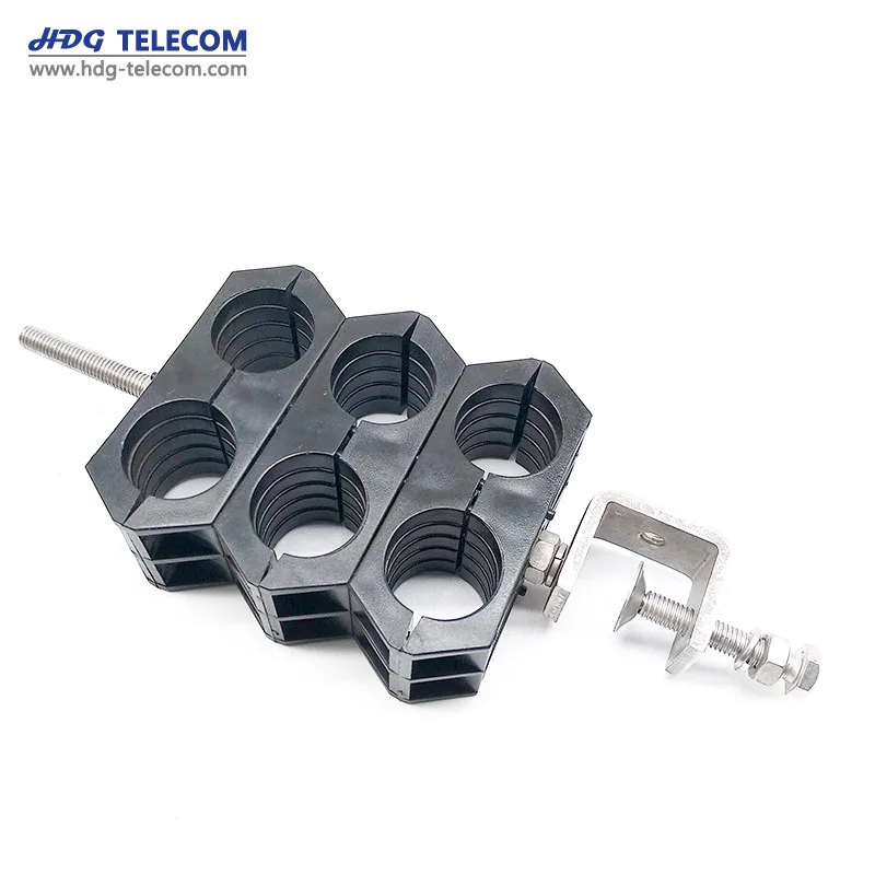 6 Way Double Hole Feeder Cable Clamp For 1/2 In Superflexible Cable