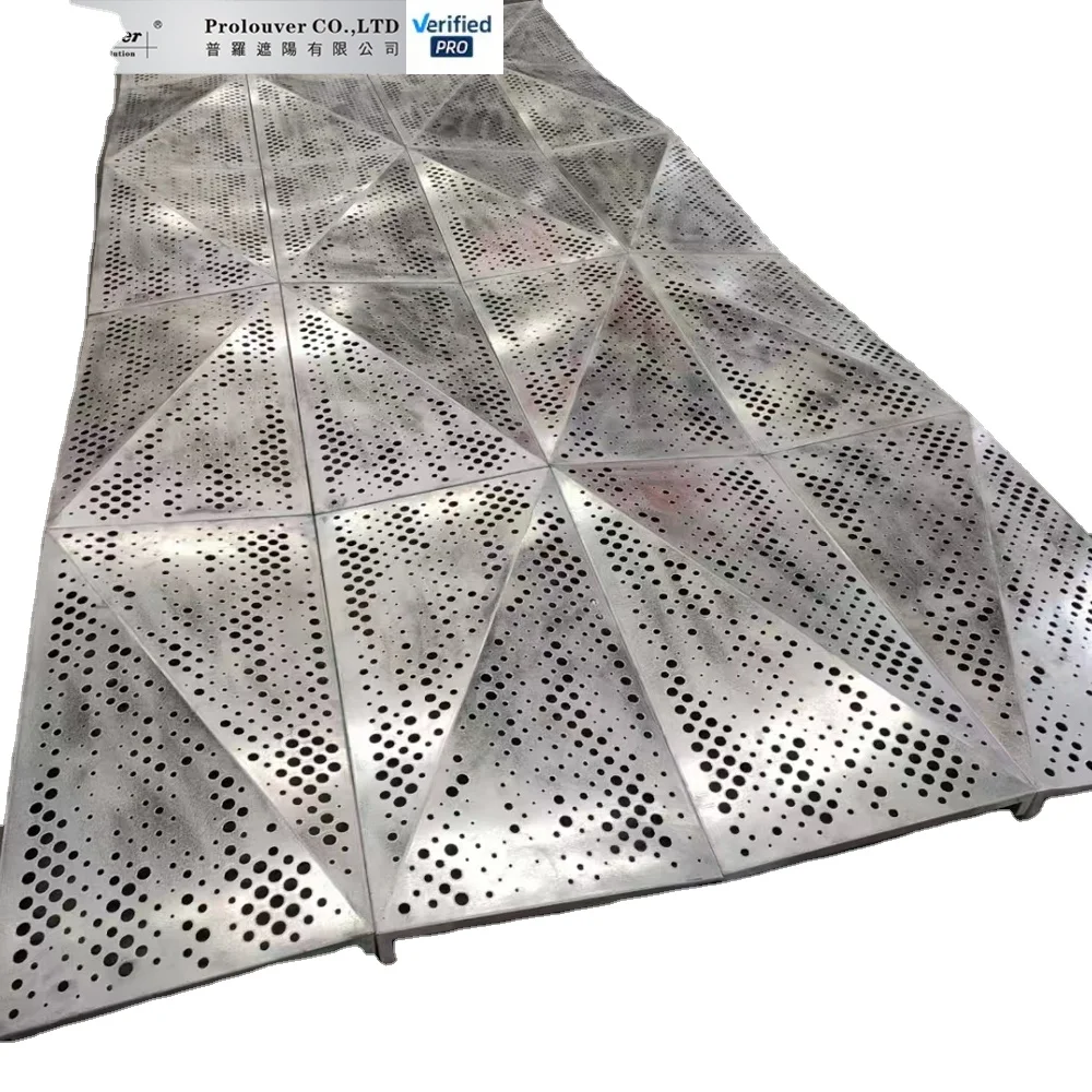 3D perforated 3mm metal aluminum cladding panel with powder coated for facade curtain wall