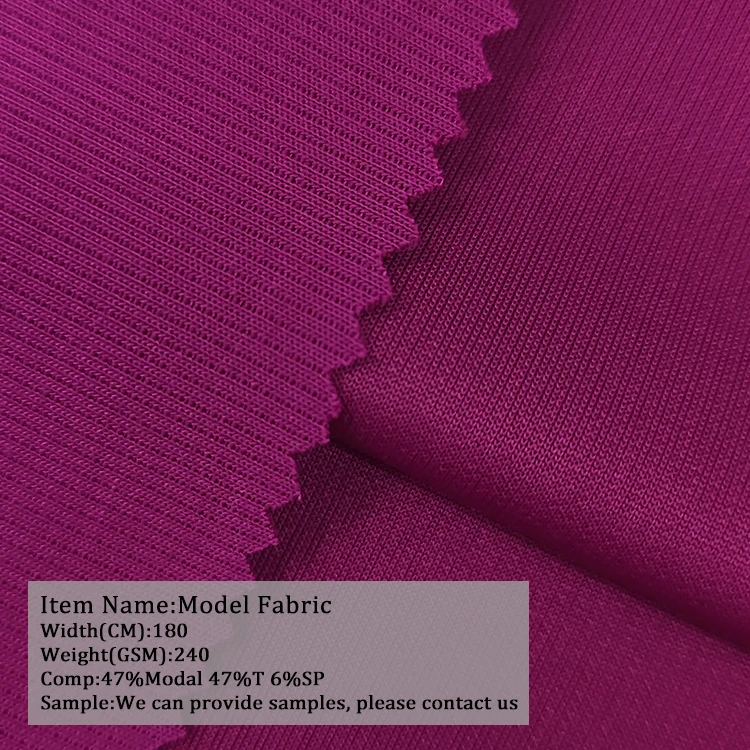 240GSM47 Modal 47 Polyester 6 Spandex elastic soft Model fabric