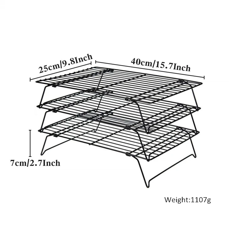 Baking Supplies Non Stick Bread Cake Biscuits 3 Tiers Cookie Cooling Rack