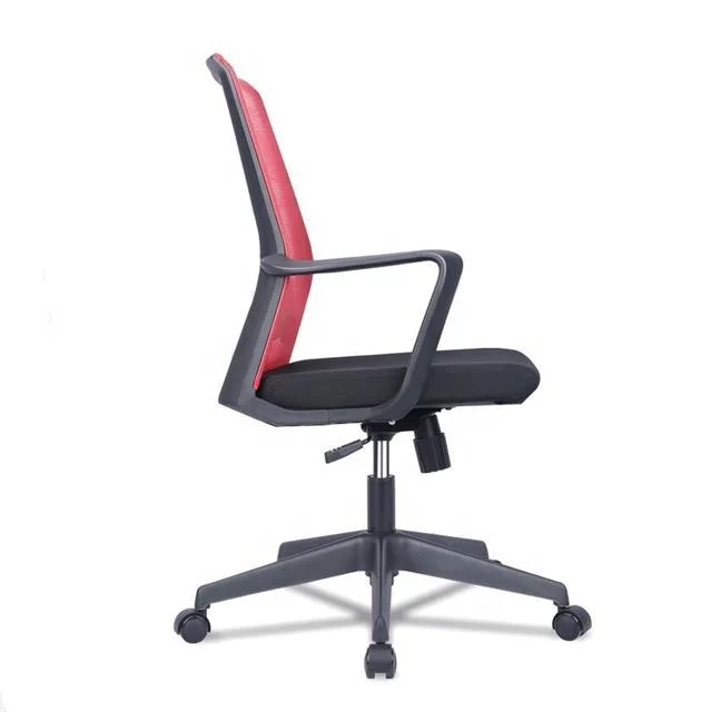 
Wholesale Mid Mesh Back Nylon Base Staff Visitor Guest Reception Office Chair with Fixed Armrest 