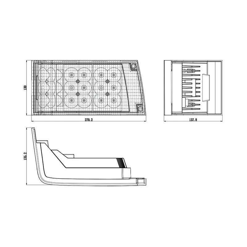 9 inch Headlight Assembly LED LH&RH 90w LED Corner Lights for Case Tractor