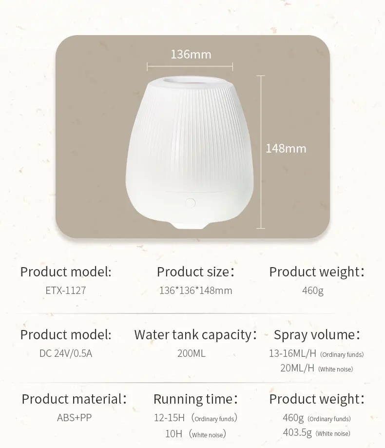 Hot Selling 200ml Flame Air Aroma Diffuser Humidifier Aromatherapy Essential Oil Dispenser for Home Use 1 Year Warranty