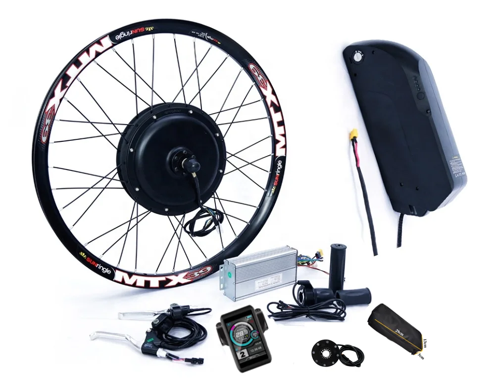 Waterproof 48v 2000w MTX wheel ebike e electric bike hub motor electric bicycle conversion kit with Optional lithium battery