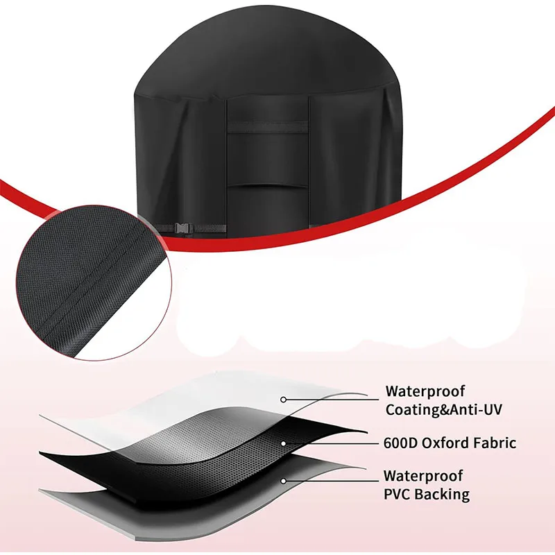 Waterproof 600D Heavy Duty Oxford Fabric Kettle BBQ Grill Cover 30 Inch Weber Charcoal Grills Anti-UV Furniture Covers