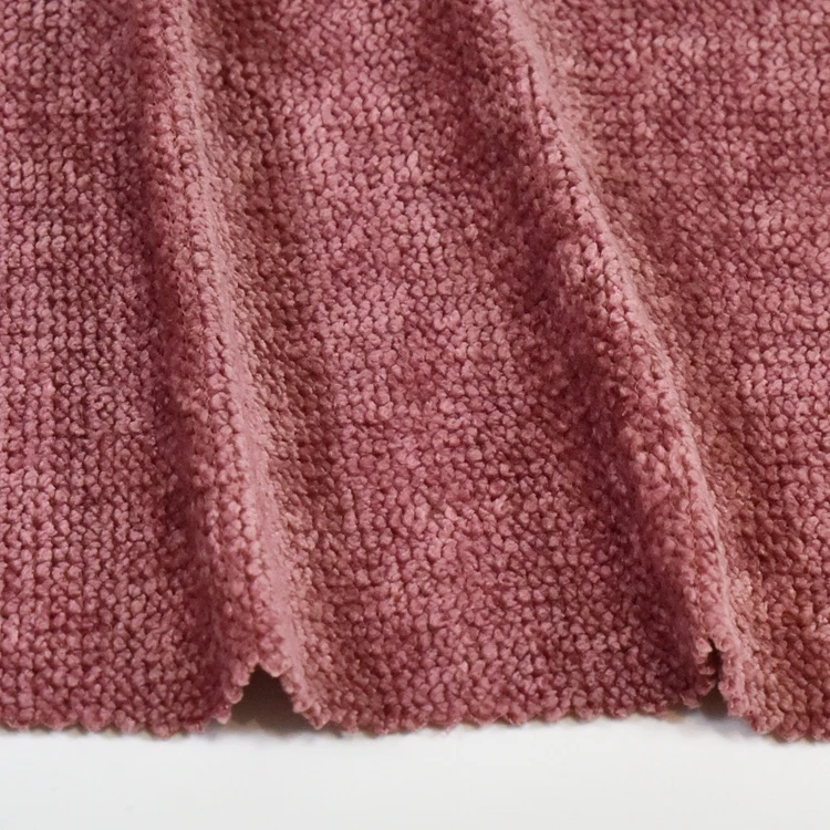 Wholesale Factory Supply 100% Polyester Soft Chenille Fabric for Clothing