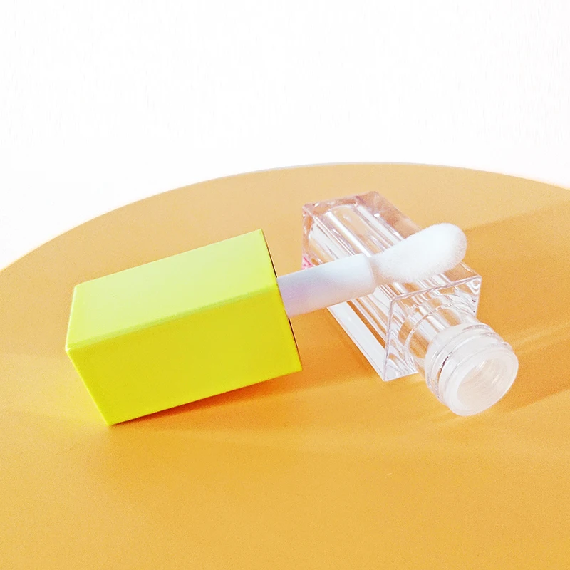 pink square lipgloss tubes OEM empty gold  lipstick tube lip gloss tube  for Liquid Eyeshadow 5ml 7ml