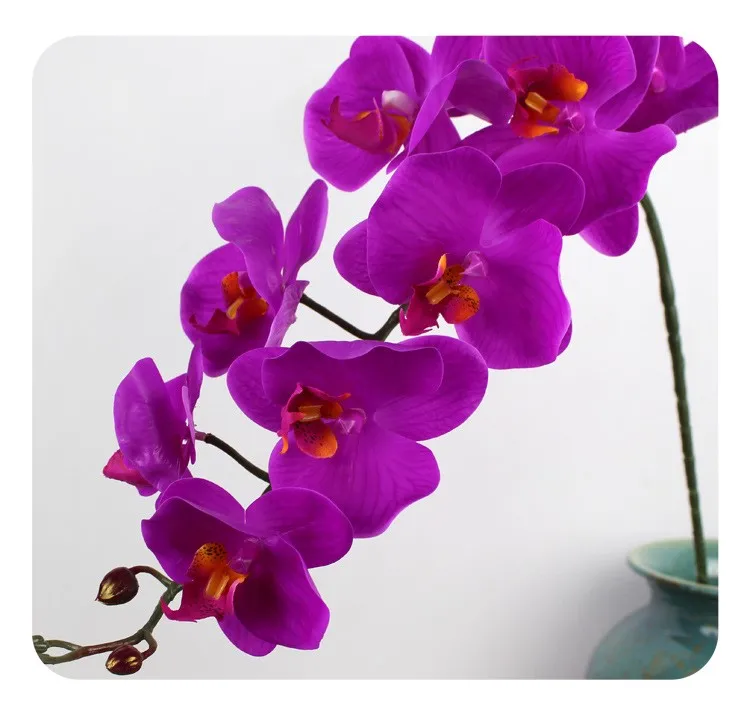 High-grade handmade artificial flowers Phalaenopsis resurrection festival plastic flowers are used to decorate Easter wedding