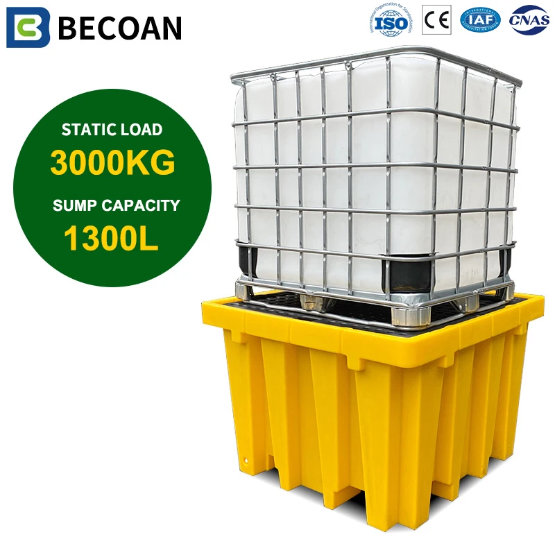 Manufactured 100% Poly Secondary Containment Oil Drum Container Ibc Spill Pallet