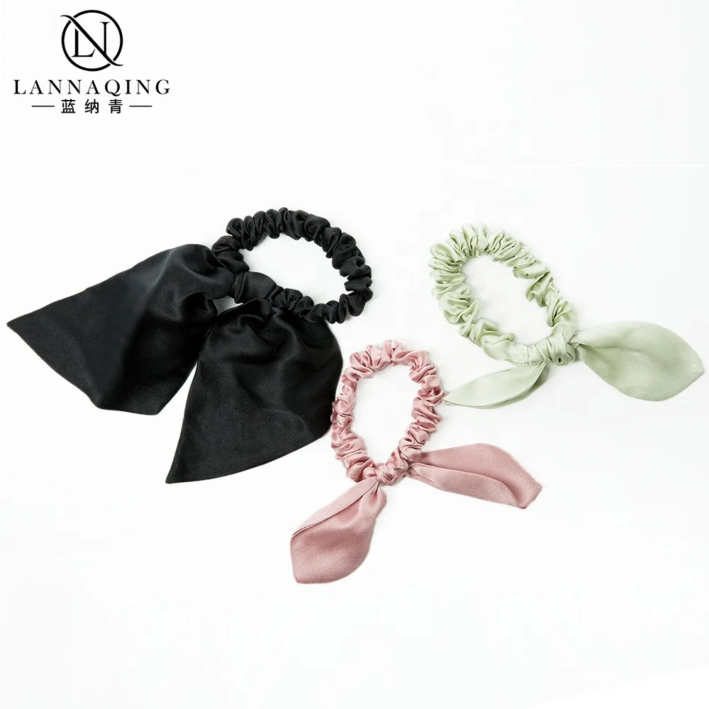 DIY Wholesale Fashionable Oeko 100% Silk Scrunchies Silk Sleep Scrunchie Pack Hair