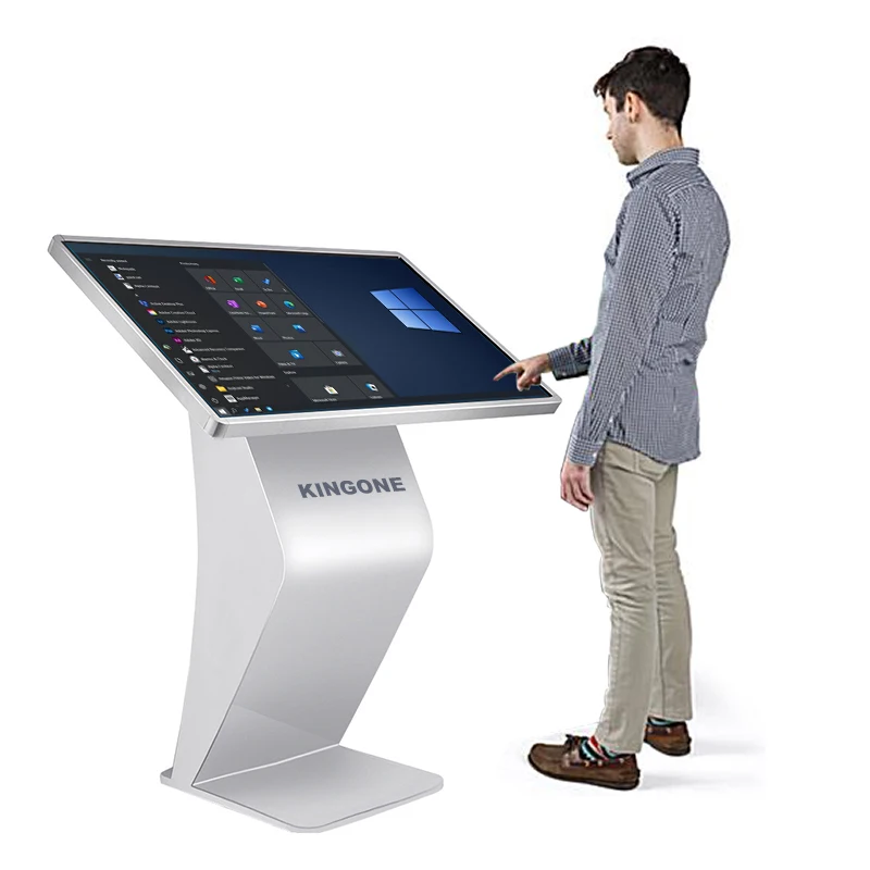 43 Inch Free Standing IR Touch LCD Kiosk Interactive Information Display for Retail Stores Shopping Malls Subways