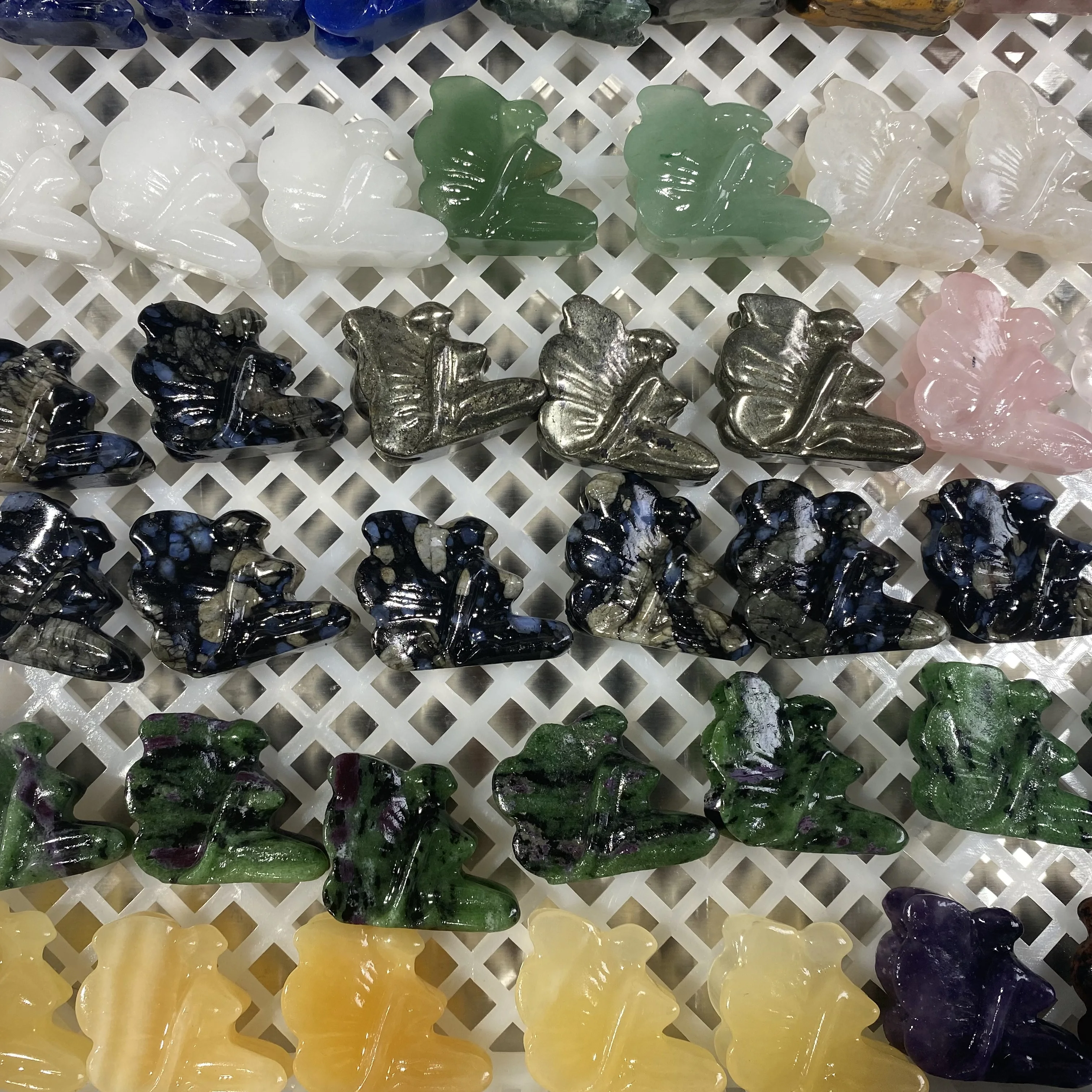 Hot Sale Natural Crystal Goddess Carving Crafts Flower Fairy Crystal Fairy Carving