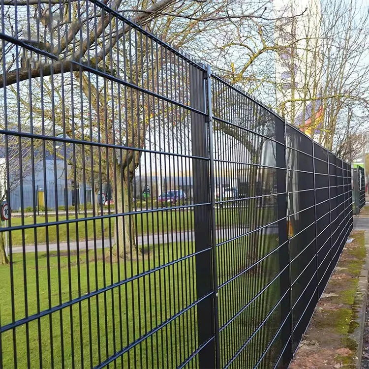 Easily assembled customized 2D fence Twin wire fence welded Wire Mesh 868/656 Powder Coated Privacy Double Wire Fencing