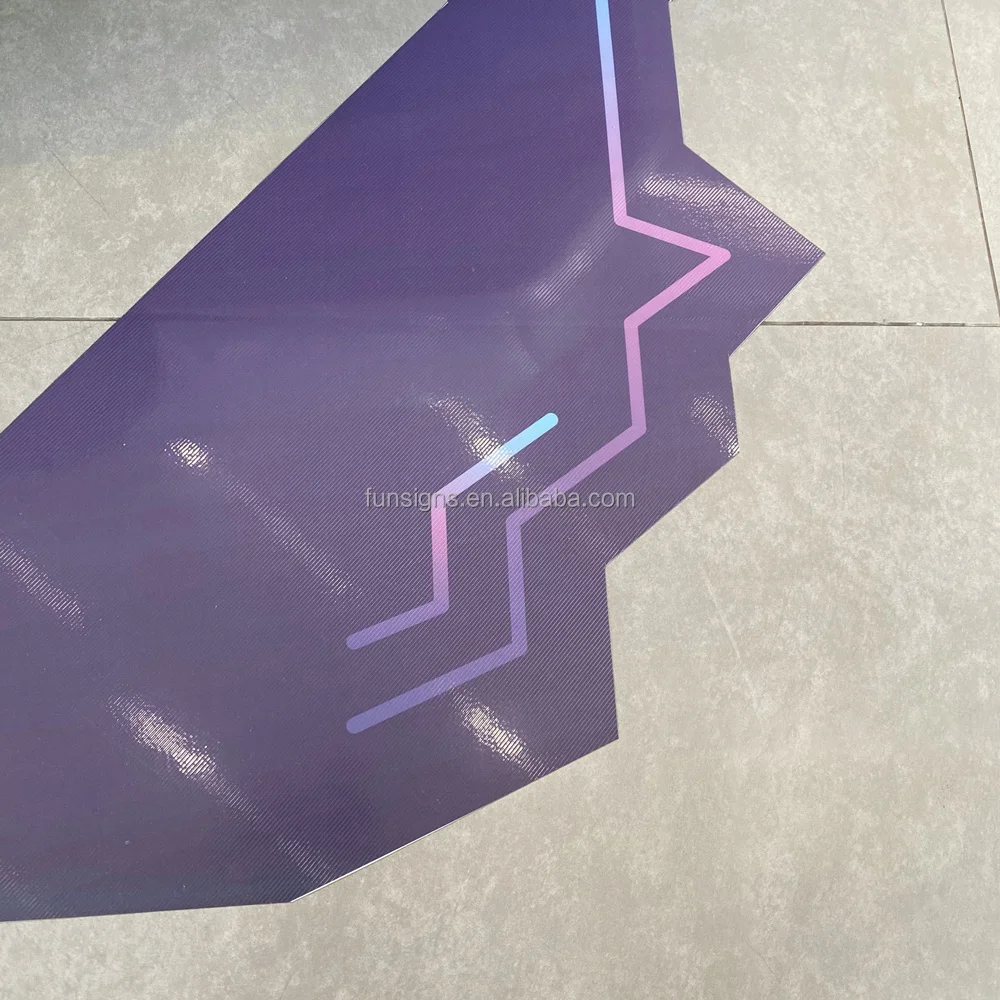 Custom Printed Color Heavy Duty Vinyl Sticker for Floor, Thick Lamination Surface Large Floor Graphic Sticker